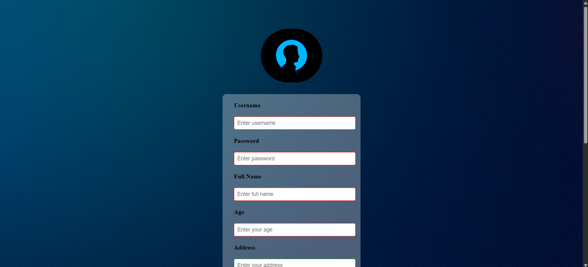 Form Template Screenshot